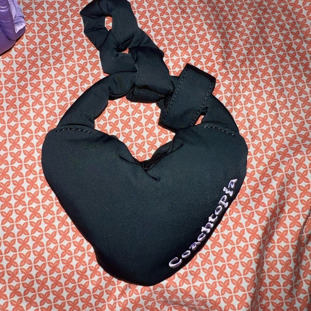 Coach Black Heart-Shaped Bag charm